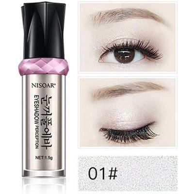 Glanzende, langdurige waterdichte glanspigmentpoeder Nude Mineral Eye Shadow Highlight Roll-on Cosmetic 1 gray