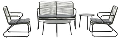 Hermes loungeset - 5-delig - carbon black - moss green - mystic grey