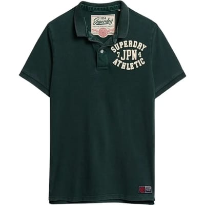 Superdry Poloshirt Vintage Athletic Polo M1110396a 27e Enamel Green Mannen Maat - S