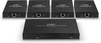 Lindy 38262 audio/video extender AV-zender & ontvanger Zwart