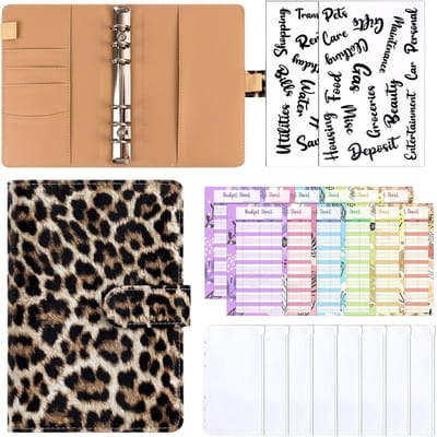 Spaarchallenge Boek - Budget Planner - Geld Besparen - Interactieve Envelopes - 13.5 x 18.7 cm - Lichtbruin