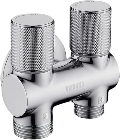 Drie-weg Hoekafsluiter met T-Adapter voor Douche en Kraan Aansluitingen