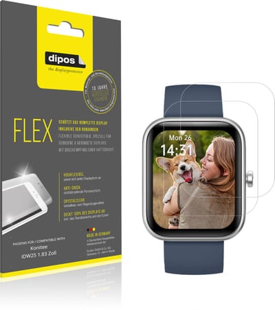 dipos – 2x Beschermfolie geschikt voor Konitee IDW25 1.83 Zoll | 3D Full Cover Screenprotector | 100% Passend