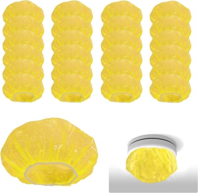 Rookmelder Covers - Alarm Beschermers - Keuken Gebruik - Elastische Band - 50 Stuks - Geel