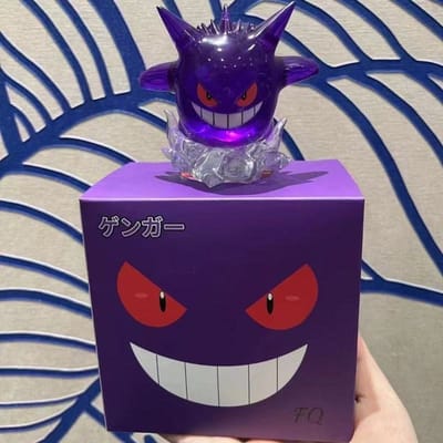 9cm/3.54inch Anime Pokemon Gengar Actiefiguur Q Versie Figuur Kawaii Poppetje Ornament Set Kinder Verjaardag Speelgoed Cadeau