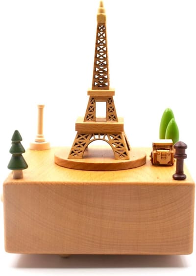 Houten muziekdoos toren met klassiek melodie geschenk voor kinderen en volwassenen