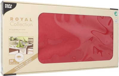 20 Napperon, Tissue "ROYAL Collection" 80 cm x 80 cm bordeaux