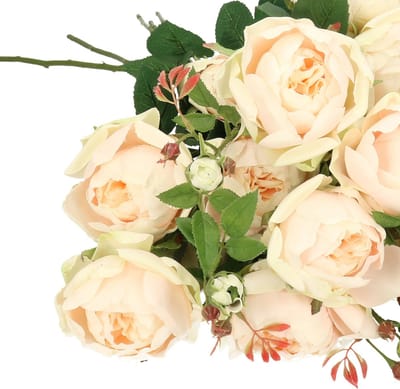 Top Art Kunstbloem roos Ariana - 5x - wit - 73 cm - kunststof steel - decoratie bloemen