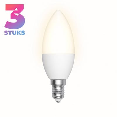 3x Kaarslamp Led-lamp E14 - 6W - Daglicht (6500K) - 465 lm - 10 jaar - Niet Dimbaar