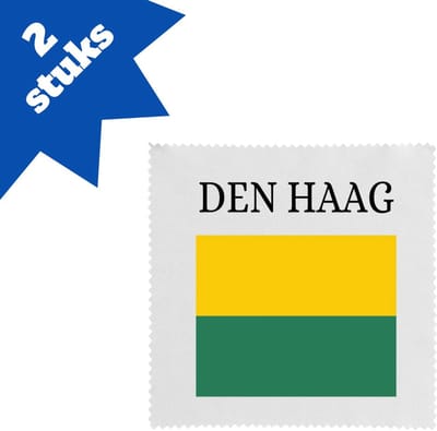 Akyol - den haag brillendoekjes - Rotterdam - hagenezen, hagenaren of toeristen - vlag - den haag - zuid holland - 17,8 bij 17,8 cm - 2 stuks