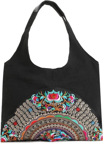 Tote Handtas - Schoudertas Dames - Dagelijks Gebruik - Handgemaakte Borduring - 33 cm Hoog - Niet gespecificeerd