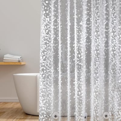 Douchegordijn 120 x 200 cm - Waterdicht, Transparant, Antibacterieel, Mildew Bestendig, Inclusief 8 Ringen, Ideaal voor Badkamer en Douchegebruik
