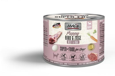 MAC's puppy voer - 90,7% vlees Rund & Geit 6x 200gr