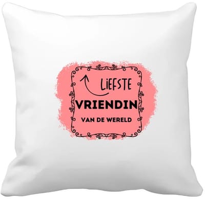 Akyol - liefste vriendin van de wereld Kussen hoes - Vriend/vriendin - de liefste vriendin - valentijnsdag - verjaardag - cadeautje voor vriendin - kado - geschenk - 40 bij 40 cm