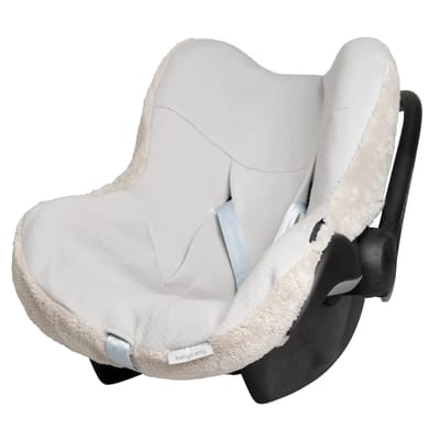 Baby's Only Baby autostoelhoes 0+ Cozy - Geschikt voor Maxi Cosi - Warm Linen - Hoes voor de autostoel met teddystof - Geschikt voor 3- & 5-puntsgordel