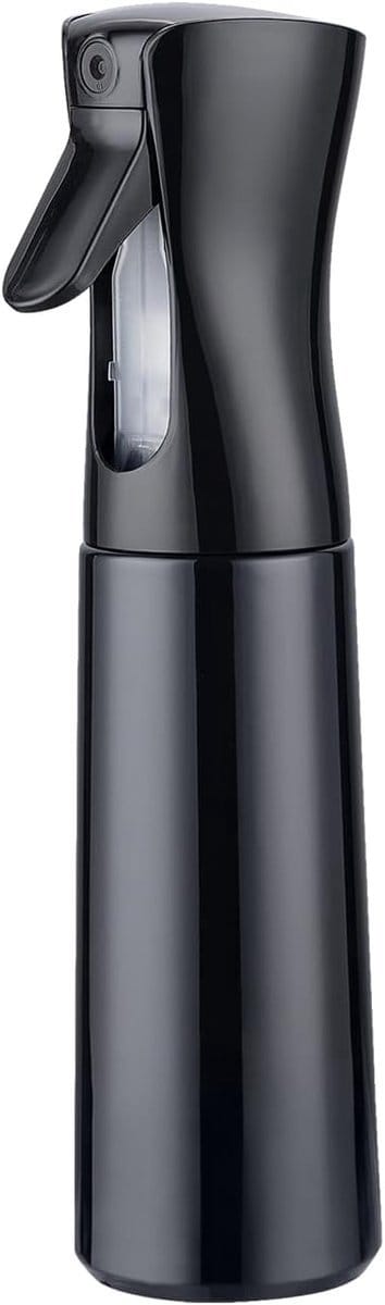 Spray Bottle - Sprayflacon - Sprayfles - Spuitfles - 300 ml Waterspuitflessen voor Haar - Continue Fijne Nevel Lege Waterspuitflessen voor Reiniging - Krullend Haar - Zwart