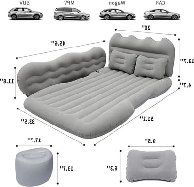Luchtbed Auto - Opblaasbaar Matras - Comfortabel Reizen - Ergonomisch Ontwerp - 10 x 10 x 10 mm - Normaal