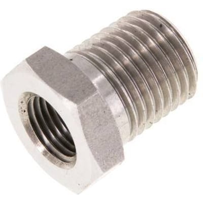 1/4'' NPT x 1/8'' NPT M/F RVS Verloopring 275 Bar - Hydrauliek - FL2S-MF-ST-014N-018N