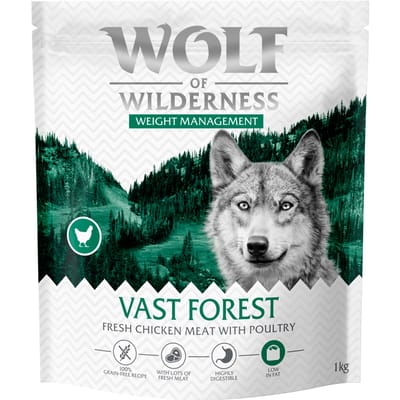 Wolf of Wilderness "Explore The Vast Forests" Gewichtsbeheersing - graanvrij - 1 kg Nieuw Recept
