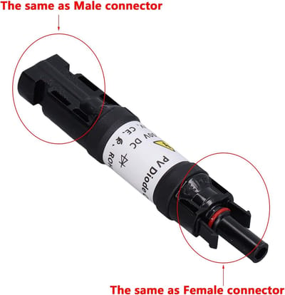 Zonne-energie Connector - PV Connector - Zonnepanelen Koppelen - IP67 Waterdicht - 1000V DC - Zwart