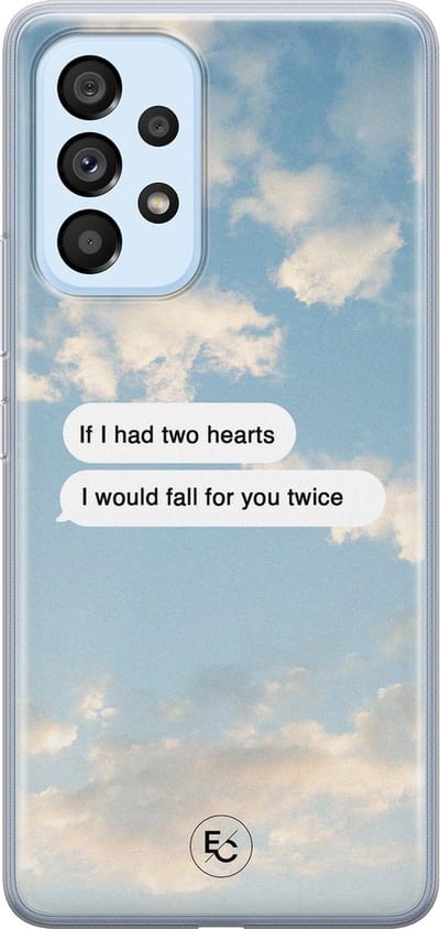 Hoesje geschikt voor Samsung Galaxy A53 - Love quote - Soft Case - TPU - Tekst - Blauw - ELLECHIQ