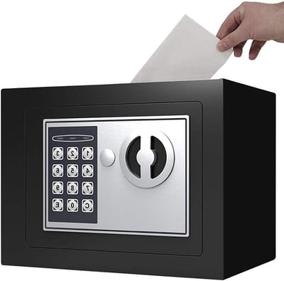 Digitale Kluis - Geldlade Box - Waardevolle spullen bewaren - Dubbele beveiliging - 22 x 17 x 17 cm - Stijl-5