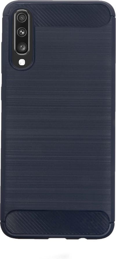 BMAX Carbon soft case hoesje geschikt voor Samsung Galaxy A70 / Soft cover / Telefoonhoesje / Beschermhoesje / Telefoonbescherming - Blauw