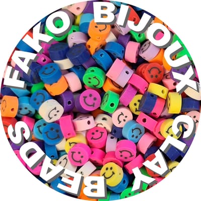 Fako Bijoux - 100 Klei Kralen Smiley / Emoji Mix - Polymeer Kralen - Figuurkralen - Kleikralen - 10mm - 100 Stuks