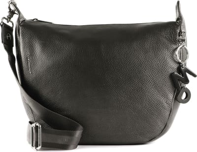 MANDARINA DUCK Leren Schoudertas Mellow Lux Crossover Bag Graphite Donkergrijs
