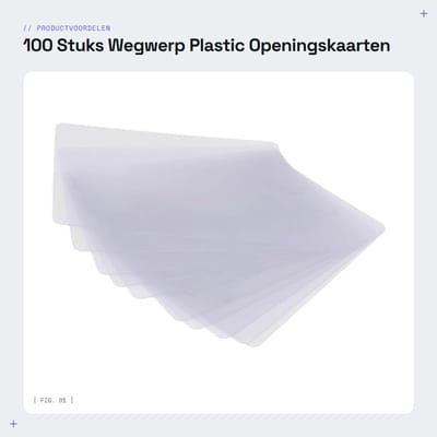Dailygoods - 100 Stuks Wegwerp Plastic Openingskaarten