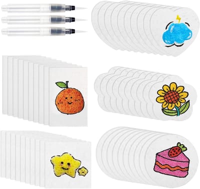 50 stuks schuimstructuur schilderpapier, wit schuimtextuur schilderpapier om te knutselen, absorberend schuimpapier, Magic Puffy Paint Papier voor 3D-schilderen, kaarten maken