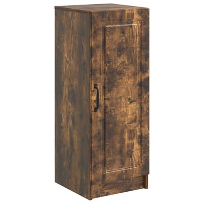 vidaXL - Dressoir - Gerookt - eiken - 33 - x - 34,5 - x - 87 - cm - Bewerkt - hout