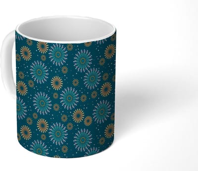 Mok - Koffiemok - Retro - Disco - Vuurwerk - 70s - Multi - Mokken - 350 ML - Beker - Koffiemokken - Theemok