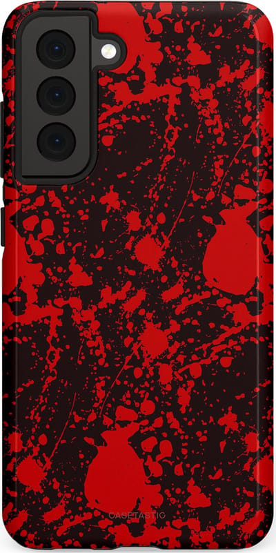 Casetastic Hoesje Geschikt voor Samsung S21 FE - Stijlvolle Beschermende Duo-layer Case - In de schaduw van bloed