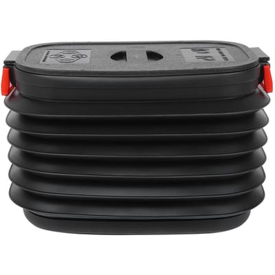 37L Opvouwbare Intrekbare Ton Opbergemmer met Deksel voor Buiten Kamperen Picknicks Vissen BBQ gray