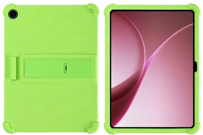 Coverup Tablethoes geschikt voor OnePlus Pad Go 2 Hoesje - Siliconen Back Cover met Kickstand - Groen