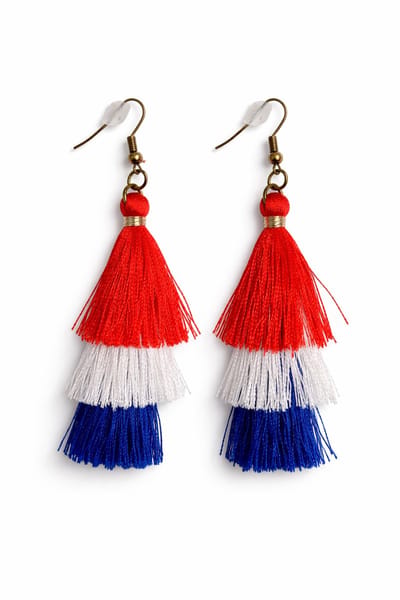 Nederland Oorbellen Kwastjes – Rood Wit Blauw – Dames Tassel Oorbellen – Koningsdag EK WK Festival