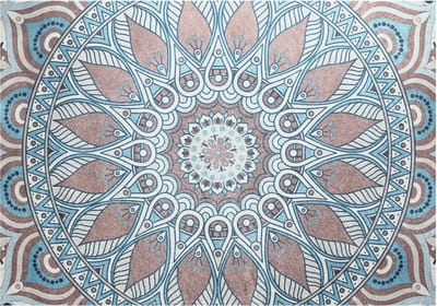Fotobehangkoning - Behang - Vliesbehang - Fotobehang Mandala - Oriental Circle - 150 x 105 cm