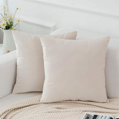 Set van 2 Gestreepte Corduroy Velvet Kussenhoezen 40 x 40 cm voor Woonkamer Decoratie, Luxe Kussenslopen, Zachte Kussenhoezen