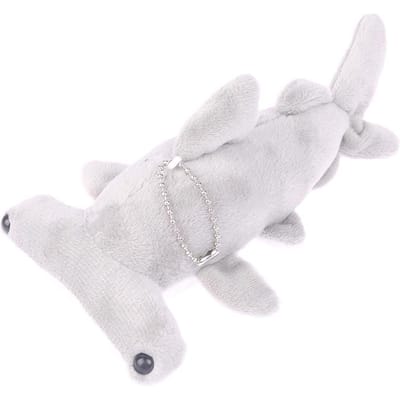 18cm Schattige Pluche Hamerhaai Speeltje Zacht Knuffeldier Sleutelhanger Voor Kinderen Verjaardagscadeaus Poppetje Cadeau grijze kleur