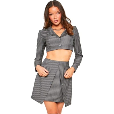 Missy Empire Getailleerde minirok voor dames (Houtskool)