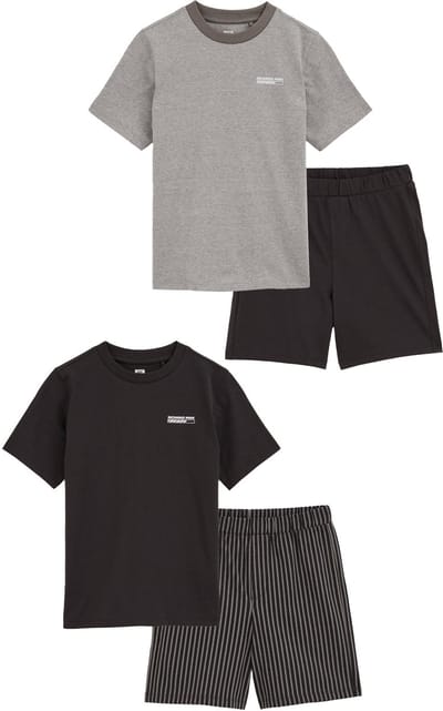 WE Fashion Jongens shortama, 2-pack