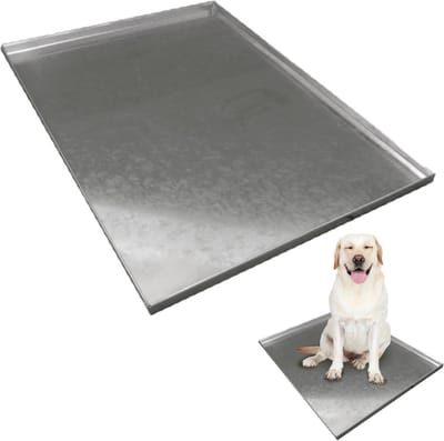Vervangend Metalen Dienblad - Hondenkooi Onderdeel - Veilige Huisvesting - Roestbestendig Gegalvaniseerd - 103x69x2 cm - Zilverkleurig