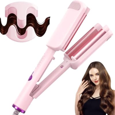 Krultang 32mm voor Beach Waves met 4 Temperaturen, Keramisch, Anti-Verbranding, Voor Beginners en Professionals
