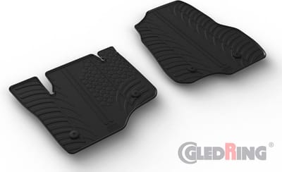 Rubbermatten passend voor Ford F-250 Super Duty Super Crew (13&14th Gen.) 2017-2021 & 2021- (T profiel 2-delig montageclips)