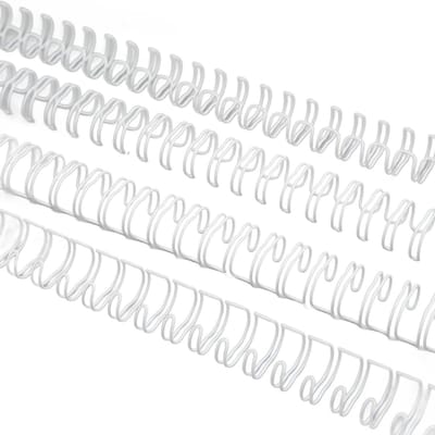 100 Stuks Dubbele Lussen Draad Binding Spine voor 60 Bladen, 3:1 Pitch, 3/8 Inch Spiral Binding, Perfect voor Kantoor en Schoolgebruik