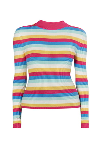 Mymo Trui met ribbels Dames Roze Veelkleurig