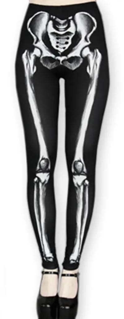 Restyle - Skeleton bones Legging - S/M - Zwart