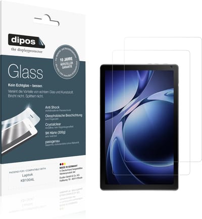 dipos – 2x Pantserfolie geschikt voor Laptok KB1004L | 9H Screenprotector