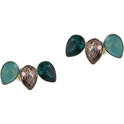 OTAZU Classic Triple Leaf Earrings Pacific Opal Green, Grey Size: OS | Earrings Outlet | Dames | Grijs